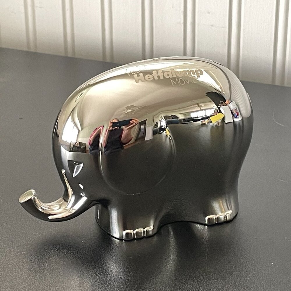 Disney Silver Elephant Coin Bank Employee Exclusive